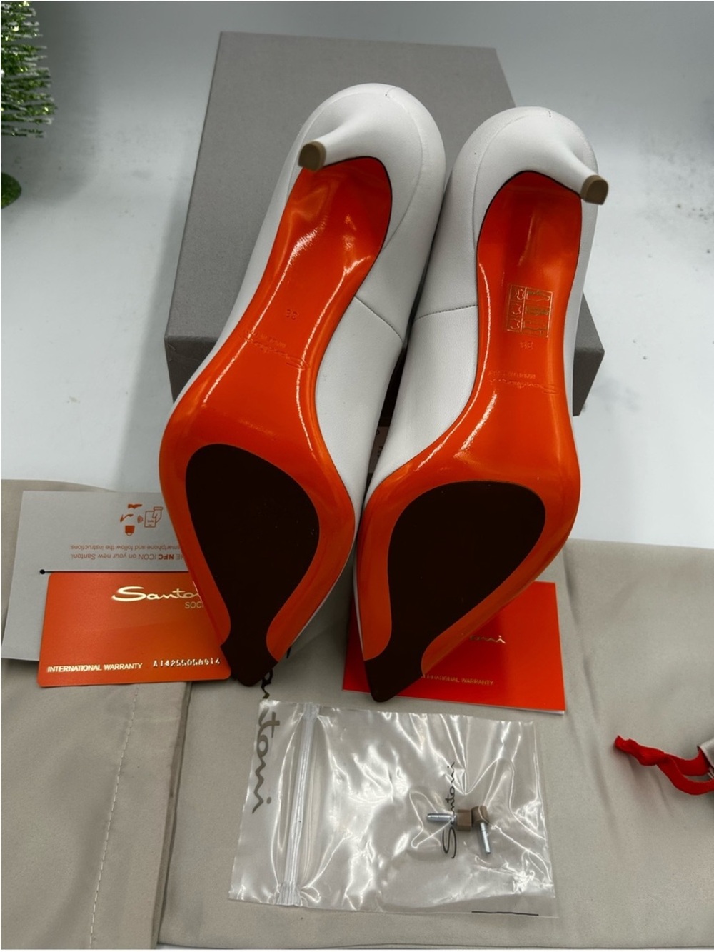 Women’s Santoni stiletto pump size 38/8 US made in Italy - Picture 8 of 11